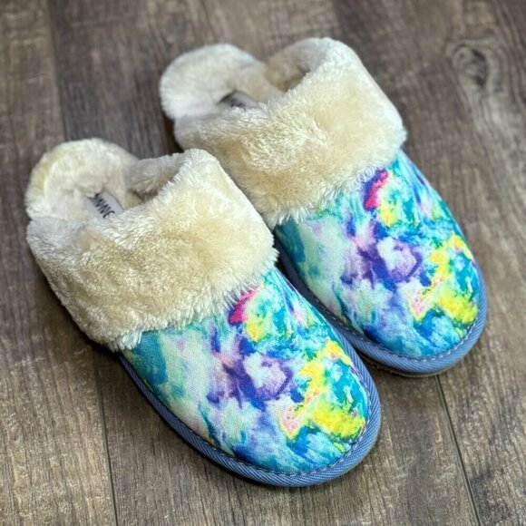 Minnetonka Jennifer Mulitcolor Tie Dye Scuff Slippers Women's Size 8 - Picture 2 of 11